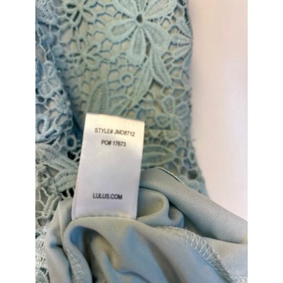 Lulus Light Blue Lace Dress M - Picture 5 of 5